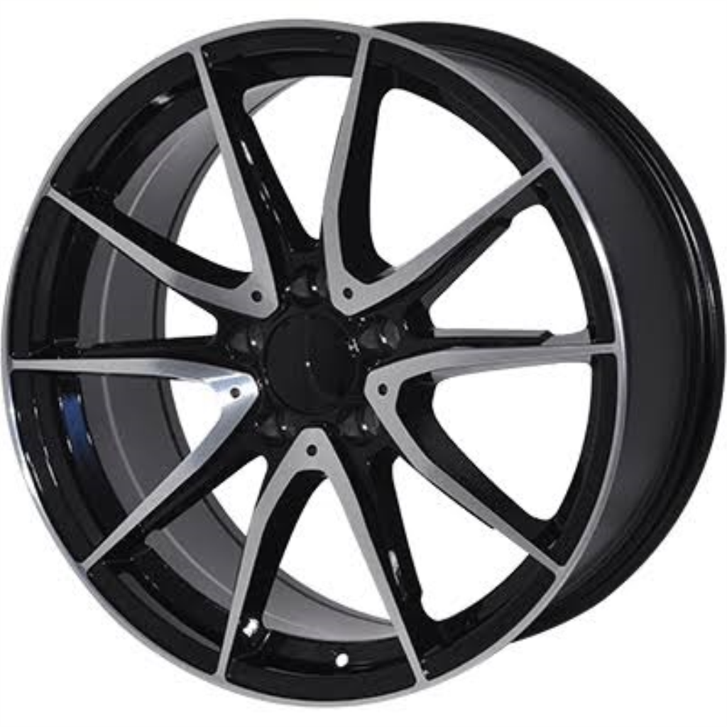 FELGA 18X8 5X112 ET35 66.6 BLACK MACHINED FACE MERCEDES_1812923M