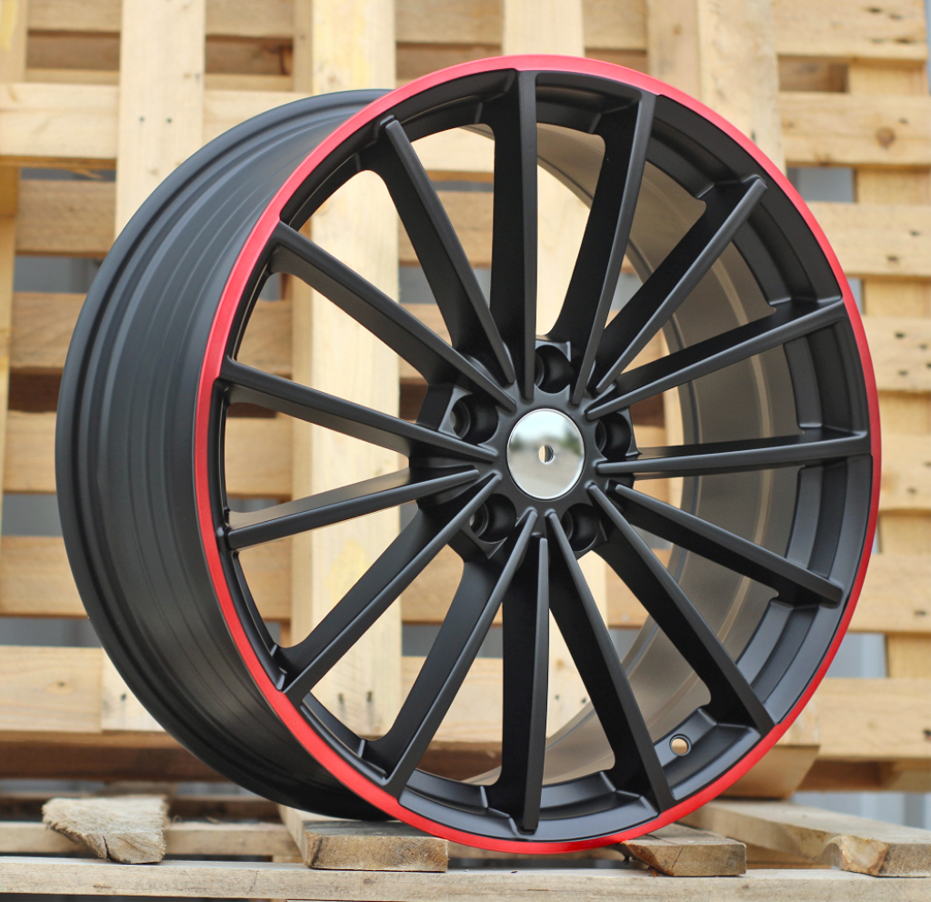 FELGA 19X7.5 5X112 ET40 66.5 BLEACK_RED_LIP VW_R_LINE_0428