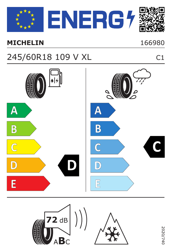 Michelin 245/60R18 109V XL TL CROSSCLIMATE2 A/W MICHELIN