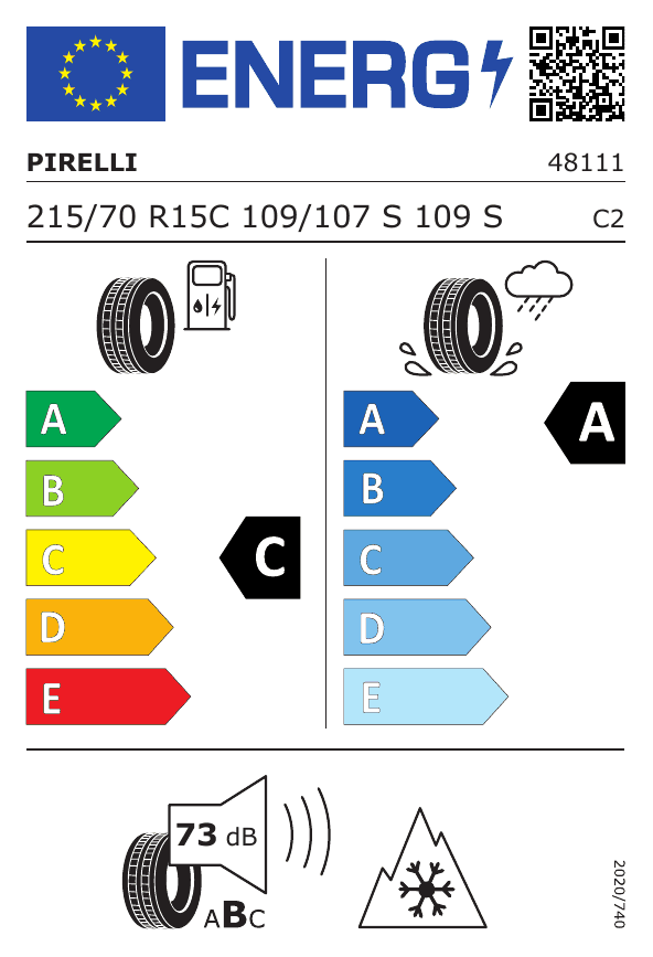 Pirelli 215/70R15C 109S CARRIER WINTER PIRELLI