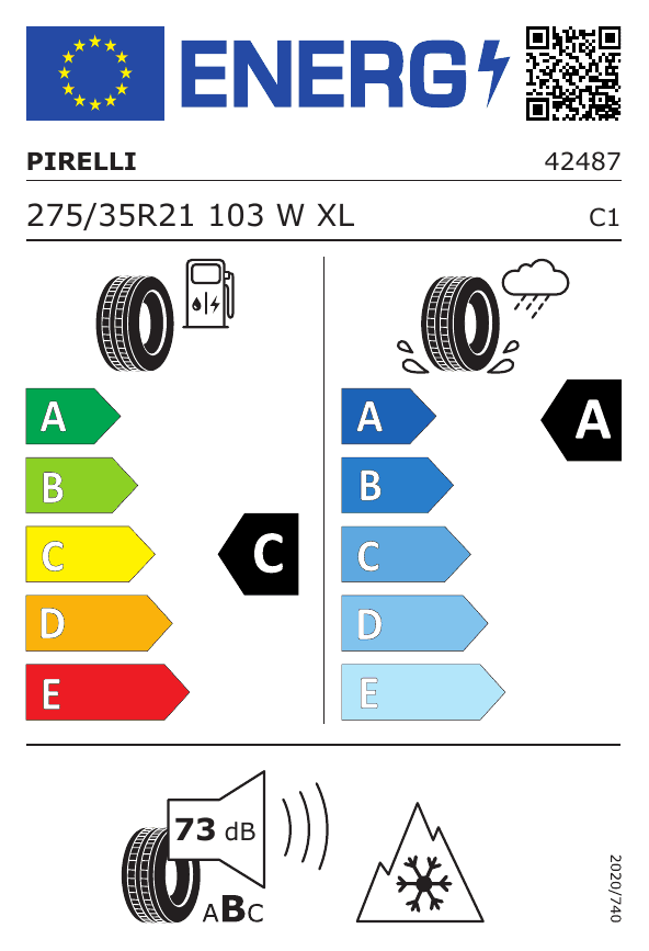 Pirelli 275/35R21 103W WINTER SOTTOZERO 3 T0 ncs elt XL TL PIRELLI